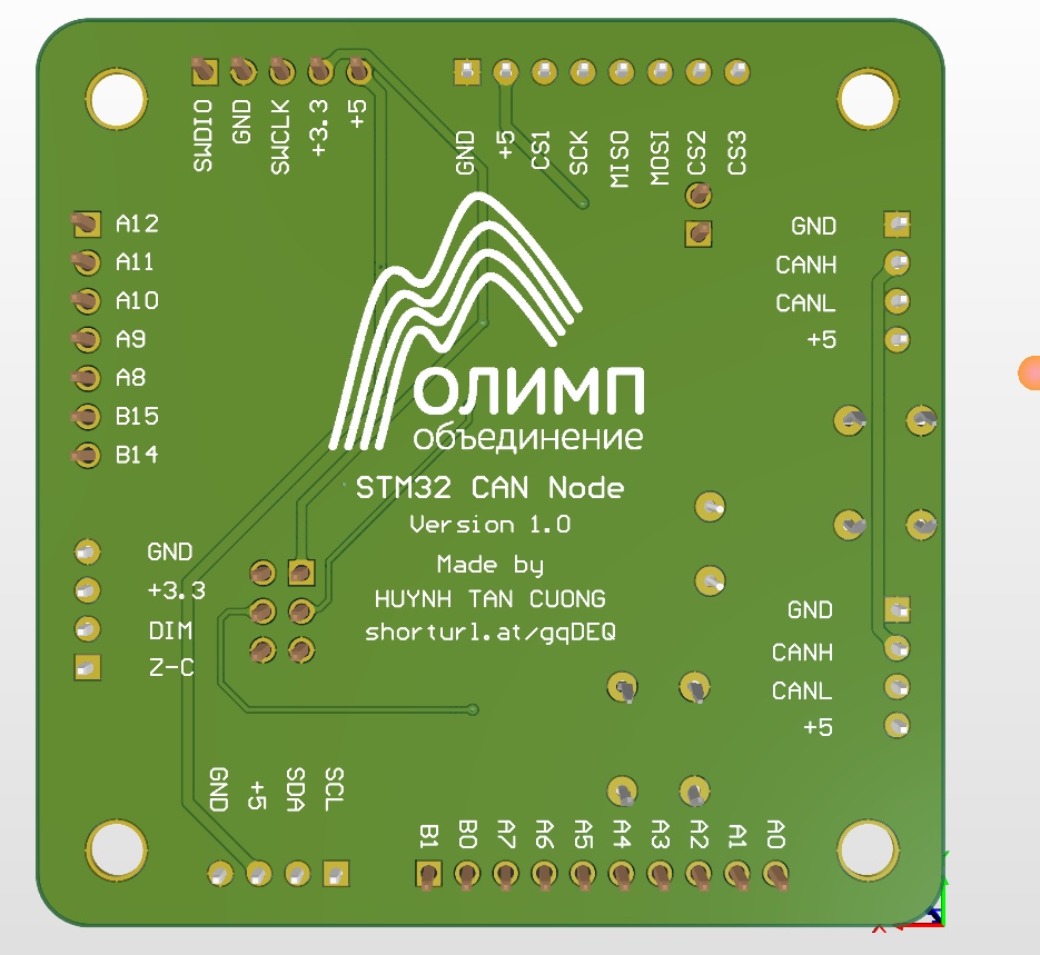 My own custom CAN Node - Back