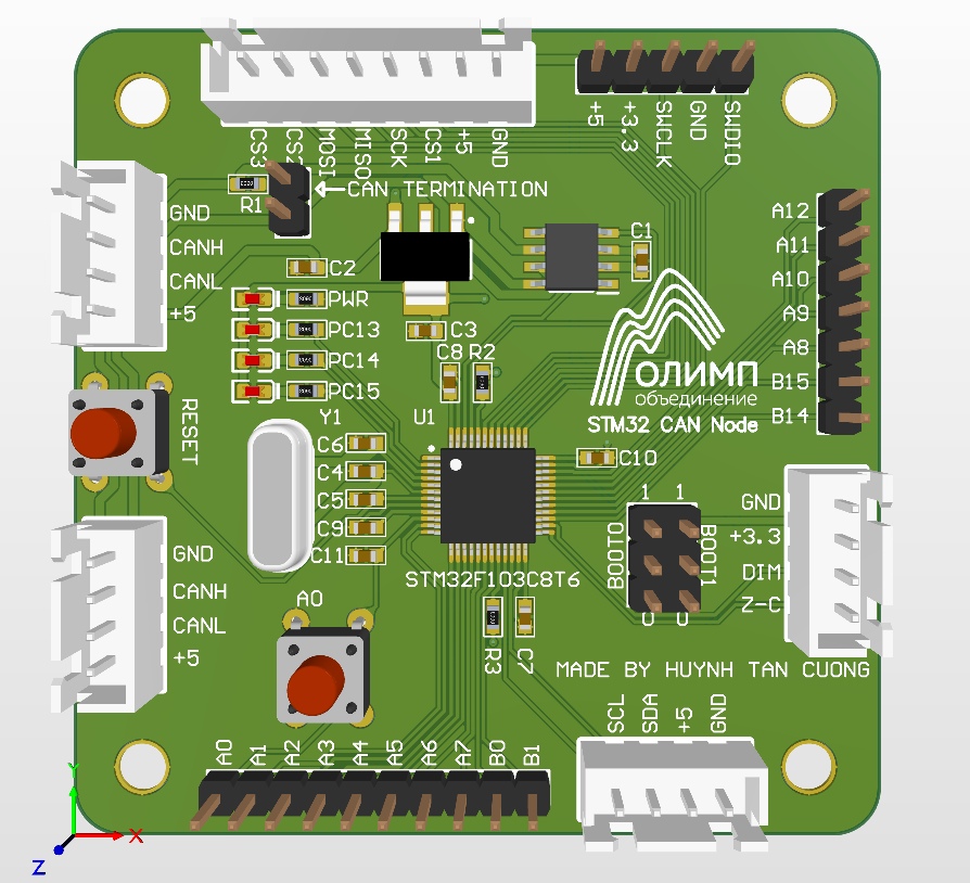 My own custom CAN Node - Front